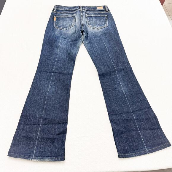 Paige Laurel Canyon Flare Leg Dark Wash Denim Jeans Size 28 - Picture 7 of 9